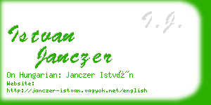 istvan janczer business card